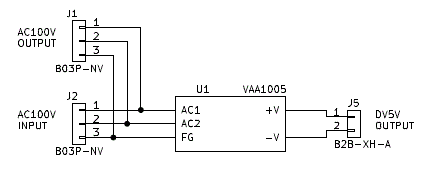制御基板用電源基板の回路図