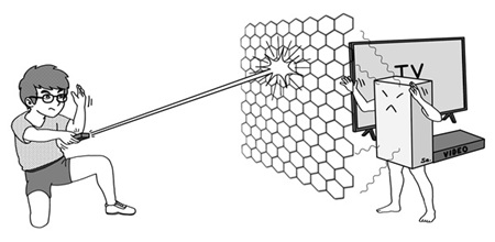 赤外線リモコンキャンセラーのイメージ図
