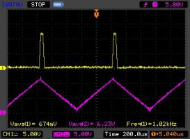 暗いときの点灯波形