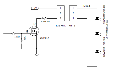 パワーLED駆動部分の回路