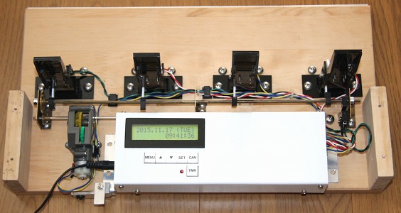 ふた開閉機構とコントローラの取り付け状態