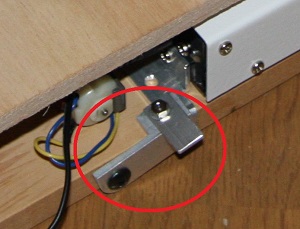 コントローラをロックする部分