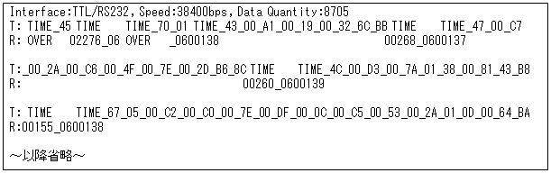 RS-232を読み込んだ例