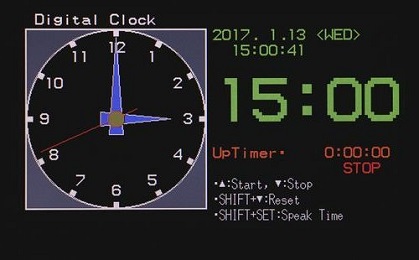 デジタルクロック表示